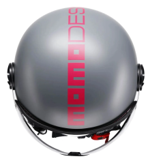 Momo Design FGTR Classic Fluo Jet Helmet Matt Grey / Fuchsia ECE2206 | MotoGM