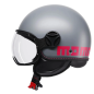 Momo Design FGTR Classic Fluo Jethelm Mattgrau / Fuchsia ECE2206