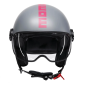 Momo Design FGTR Classic Fluo Jethelm Mattgrau / Fuchsia ECE2206