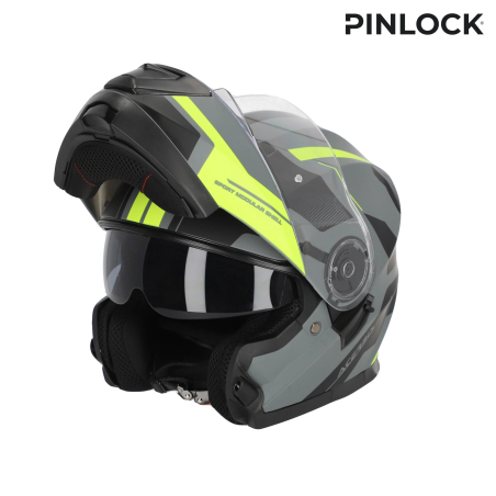 Acerbis Serel 2 2206 – casque modulable noir gris jaune fluo