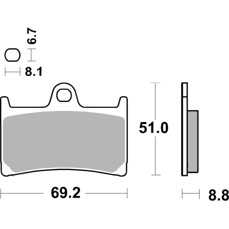Brembo 07YA23LA LA Sintered Road Brake Pads for Yamaha, 1 Pair