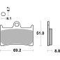Plaquettes de frein Brembo 07YA23LA frittées LA route pour Yamaha, 1 paire Plaquettes de frein Brembo 07YA23LA frittées LA route pour Yamaha, 1 paire