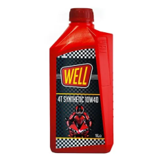 Huile moteur semi-synthétique 4T Lubritex Well Synthetic 10W-40 pour moto et scooter