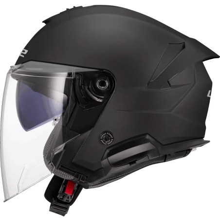 Casque jet LS2 Verso II OF618 Solid noir mat ECE 22.06