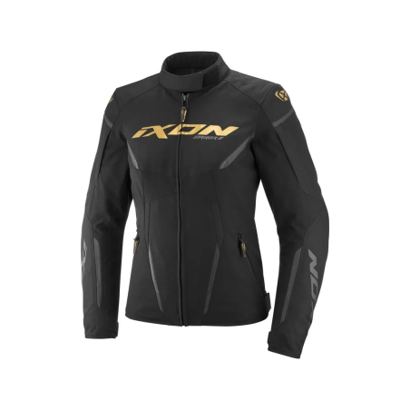 Ixon Striker 2 Lady Women's Motorcycle Jacket black and gold CE AA Waterproof