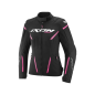 Giacca moto donna Ixon Striker 2 Lady nera e rosa CE AA impermeabile