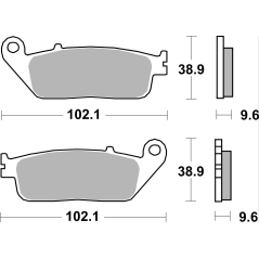 Pastiglie freno Brembo 07HO41LA sinterizzate LA da strada per Honda NC750X, CX500X, CB500, Integra 750, 1 coppia