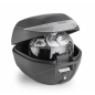 Kappa K3000 Monolock 30-Litre Top Case Black with Grey Insert Kappa K3000 Monolock 30-Litre Top Case Black with Grey Insert