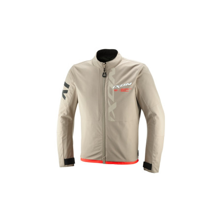 Ixon Combat Men's Motorcycle Jacket Sand Bright Red CE Class A Waterproof