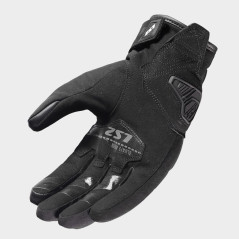 LS2 Jet III black motorcycle gloves, palm