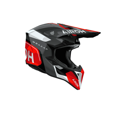 Casco cross Airoh Wraaap Conquer rosso lucido