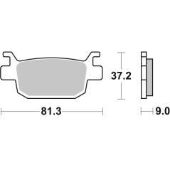 EBC Carbon SFAC415 Rear Brake Pads for Honda SH 125 dal 2009, SH 300, Forza, PCX 125 dal 2025, Benelli TRK 502
