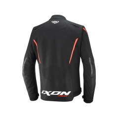 Ixon Striker 2 Motorcycle Jacket Black White and Red CE AA Waterproof