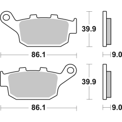 Brembo 07HO53CC Carbon Ceramic Rear Brake Pads, 1 Pair