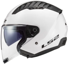Casco jet LS2 Copter II OF600 Solid bianco lucido ECE 22.06