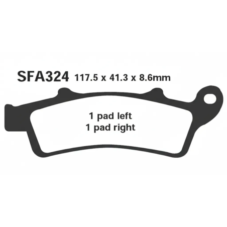 Pastillas de freno delanteras EBC Carbon SFAC324 para Aprilia Atlantic e Scarabeo, Kymco K-XCT i, X-Town e People S 300
