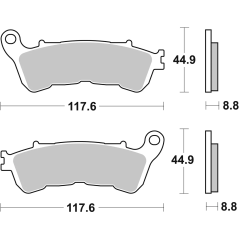 EBC Carbon SFAC388 Bremsbeläge vorne für Honda SH 125-150, SH 300, Forza, Jazz e SW-T, Suzuki Burgman 125-200