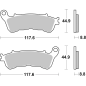 EBC Carbon SFAC388 Front Brake Pads for Honda SH 125-150, SH 300, Forza, Jazz e SW-T, Suzuki Burgman 125-200 EBC Carbon SFAC388 Front Brake Pads for Honda SH 125-150, SH 300, Forza, Jazz e SW-T, Suzuki Burgman 125-200