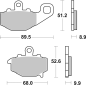 Pastilla de freno Brembo sinterizada trasera SP (1 par para 1 disco 07KA16SP Pastilla de freno Brembo sinterizada trasera SP (1 par para 1 disco 07KA16SP