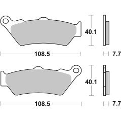 Brembo 07BB0306 Carbon Ceramic Front Brake Pads, 1 Pair