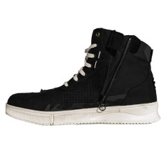 Botas de moto LS2 Chrome verde militar y negro de ante perforado, verano