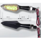 Blinker "Flasher" Far Homologiert Led in Aluminium schwarze (2 Stück)