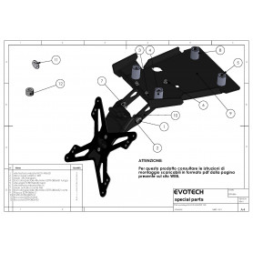 Evotech License plate holder for Ducati Monster 1100/1100S | MotoGM