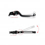 Barracuda levier frein et Embrayage repliable (paire) pour Yamaha FZ6- FZ6 S2, FZ1 06-, FZ8, XJ6, MT-07, MT-09