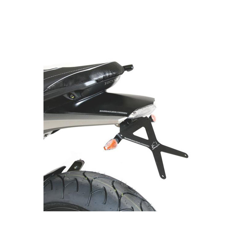 Portamatrículas para moto reclinable + sottocodone Barracuda pa… | MotoGM