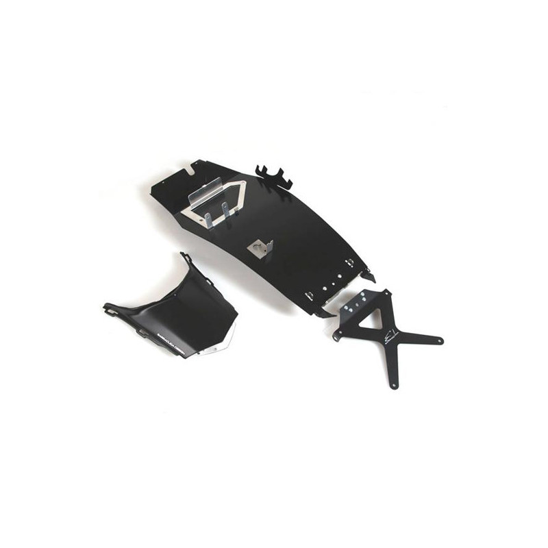 Kennzeichenhalter für Motorrad neigbar + sottocodone Barracuda für Honda Hornet 07-10