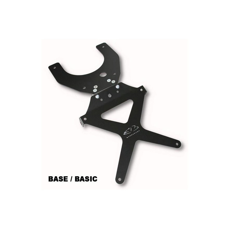 Portamatrículas para moto reclinable Barracuda para Kawasaki Z 750 04-06, Z 1000 03-06