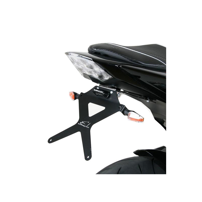 Portamatrículas para moto reclinable Barracuda para Kawasaki Z 750 07-11, Z 750R 11-13, Z 1000 07-09