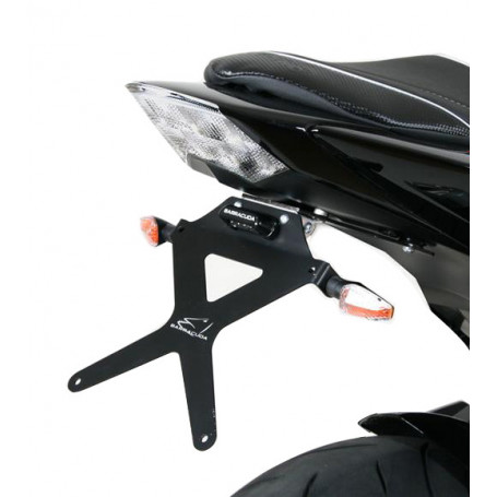 Portatarga per moto reclinabile Barracuda per Kawasaki Z 750 07-11, Z 750R 11-13, Z 1000 07-09