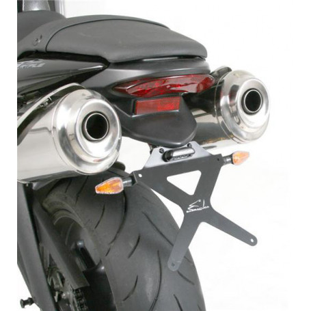 Portatarga per moto reclinabile Barracuda per Triumph Street Triple