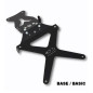 Portatarga per moto reclinabile Barracuda per Yamaha FZ6, FZ6/S2