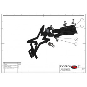 Portamatrículas regulable negro Evotech para Honda Hornet 600 11 | MotoGM