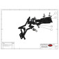 Portamatrículas regulable negro Evotech para Honda Hornet 600 11-