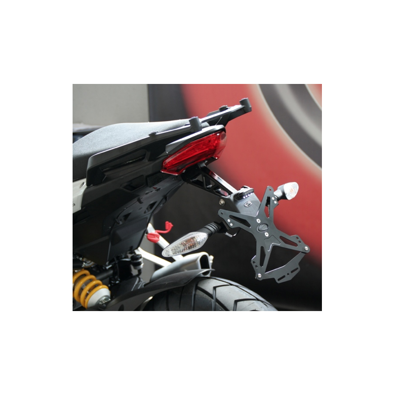 Evotech License plate holder for Ducati Multistrada 1200, compatible with travel bags