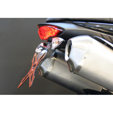 Portatarga regolabile nero Evotech per Triumph Speed Triple 1050 11-