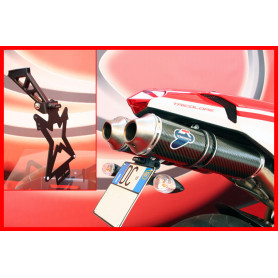 Kennzeichenhalter verstellbar schwarz Evotech für Ducati 1198/1098/… | MotoGM