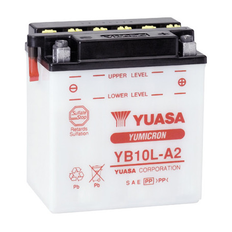 Yuasa Battery YB10L-A2 11 A, Right polarity | MotoGM