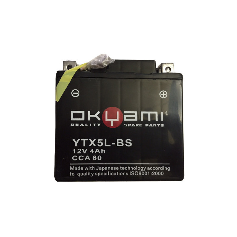 Batterie OKYAMI YTX5L-BS 4A, positiv DX, KTM EXC 250/400/450/525 - MXC 450 da 03- Batterie OKYAMI YTX5L-BS 4A, positiv DX, KTM EXC 250/400/450/525 - MXC 450 da 03-