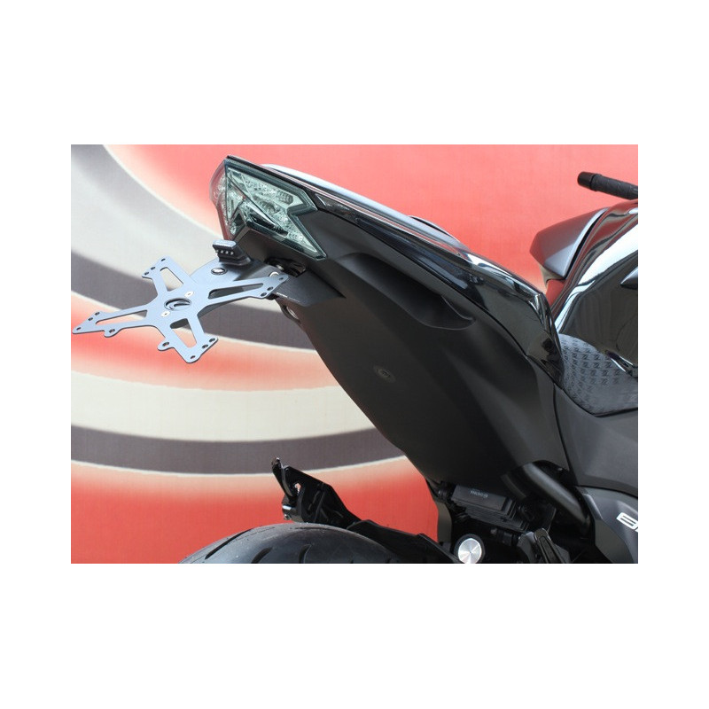 Portamatrículas regulable negro Evotech para Kawasaki Z 800 13-