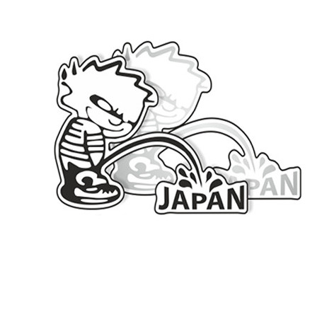 Adesivo moto Japan L X H 9 cm + 5,5 CM (2 pezzi)