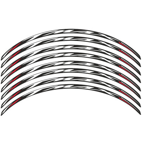 Kit Profilo ruota adesivo con logo T-MAX Bianco per 2 cerchi