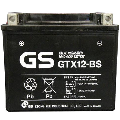 Batteria GS - Yuasa YTX12-BS, GTX12-BS 8A, positivo SX, 151 x 88 x 131 mm