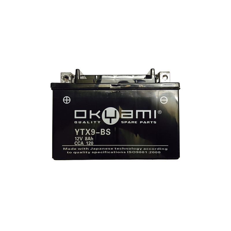 Okyami Battery YTX9-BS 8A, Left polarity