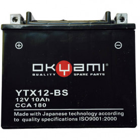 Batería OKIAMI YTX12-BS 10,5 A positivo SX | MotoGM