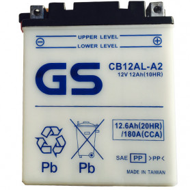 GS - Yuasa Battery CB12AL-A2, YB12AL-A2 12 A, Right polarity | MotoGM