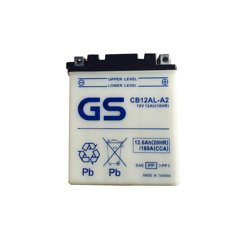 Batería GS - Yuasa CB12AL-A2, YB12AL-A2 12 A, positivo DX